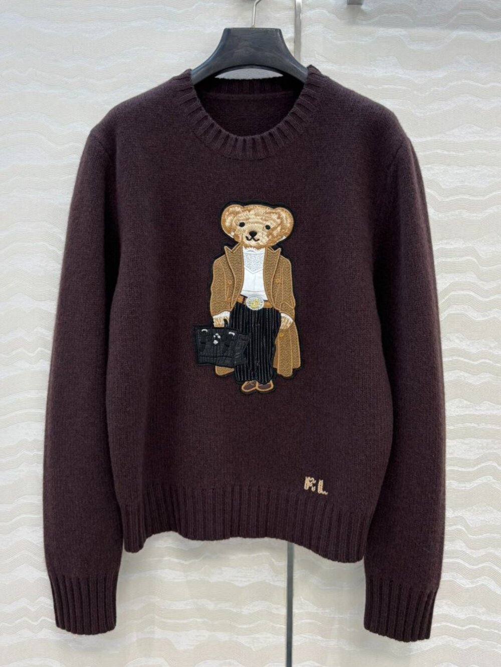 Polo Ralph Lauren Bear Sweater Brown Teddy Bear Knit Pullover